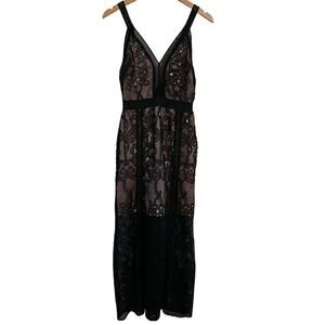 Alice McCall Black Lace Maxi Dress Women's Size 8 Cocktail Holiday Romance